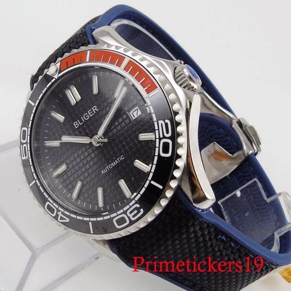 bliger automatic movement men wristwatch 41mm auto date sapphire crystal rubber band rotating bezel wristwatches, Slivery;brown
bliger automatic movement men wristwatch 41mm auto date sapphire crystal rubber band rotating bezel wristwatches, Slivery;brown