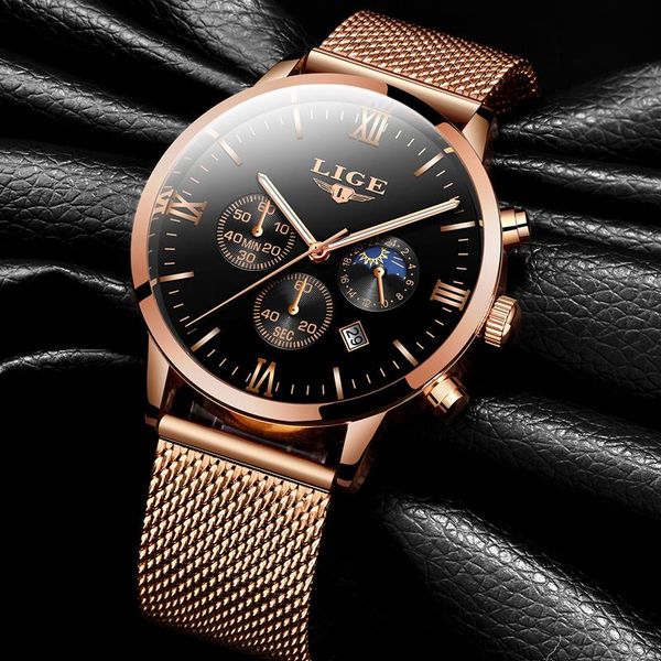 wristwatches relogio masculino mens watches lige business quartz watch men steel mesh strap casual waterproof sport, Slivery;brown
wristwatches relogio masculino mens watches lige business quartz watch men steel mesh strap casual waterproof sport, Slivery;brown