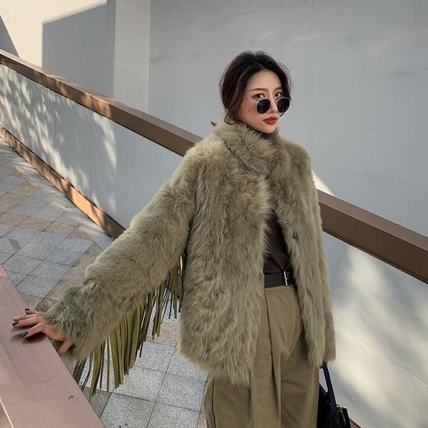 women's fur & faux female winter coat women natural clothes 2022 korean double faced vintage wool jackets coats hiver 19001, Black
women's fur & faux female winter coat women natural clothes 2022 korean double faced vintage wool jackets coats hiver 19001, Black