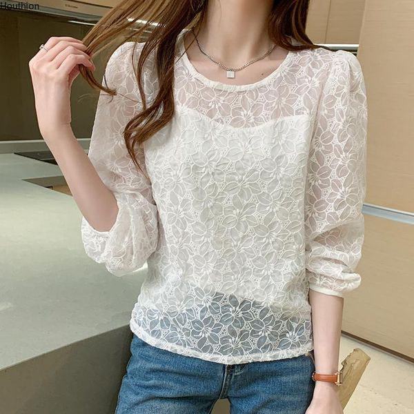 women's blouses & shirts lace blouse plus size casual girl's shirt loose long sleeve solid summer fashion lady blusas houthion, White
women's blouses & shirts lace blouse plus size casual girl's shirt loose long sleeve solid summer fashion lady blusas houthion, White