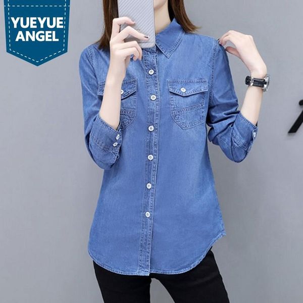 women's blouses & shirts spring autumn women denim shirt casual single breasted female jeans streetwear vintage ladies slim fit 3xl, White
women's blouses & shirts spring autumn women denim shirt casual single breasted female jeans streetwear vintage ladies slim fit 3xl, White