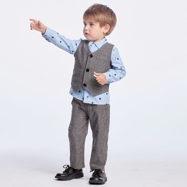 children's clothing spring and autumn vest printed long sleeve shirt children's pants three piece suit baby set, Blue
children's clothing spring and autumn vest printed long sleeve shirt children's pants three piece suit baby set, Blue