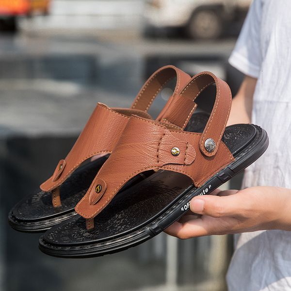 summer slippers men's trend sandals casual wear dual purpose soft sole comfortable driving shoes p1hw, Black
summer slippers men's trend sandals casual wear dual purpose soft sole comfortable driving shoes p1hw, Black
