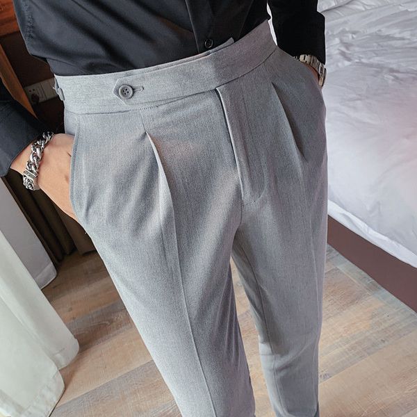 men's pants british business casual slim trousers version solid color fashion straight light grey personality belt mens dress l7tv, Black
men's pants british business casual slim trousers version solid color fashion straight light grey personality belt mens dress l7tv, Black
