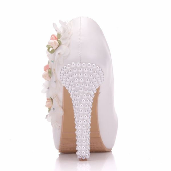 sandals white lace shoes elegant high women thin pumps platform wedding party heels 11cm, Black
sandals white lace shoes elegant high women thin pumps platform wedding party heels 11cm, Black