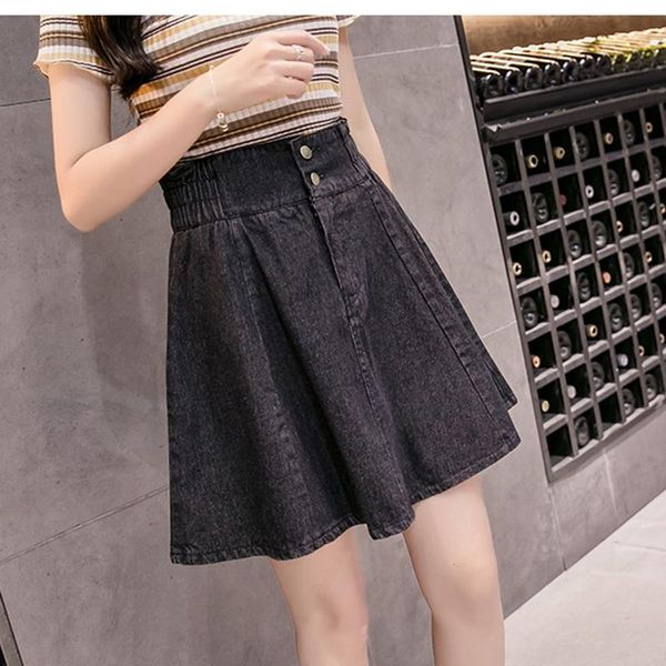 skirts mini skirt women denim pleated summer elastic high waist a-line girl jeans elegant korean preppy style cotton, Black
skirts mini skirt women denim pleated summer elastic high waist a-line girl jeans elegant korean preppy style cotton, Black
