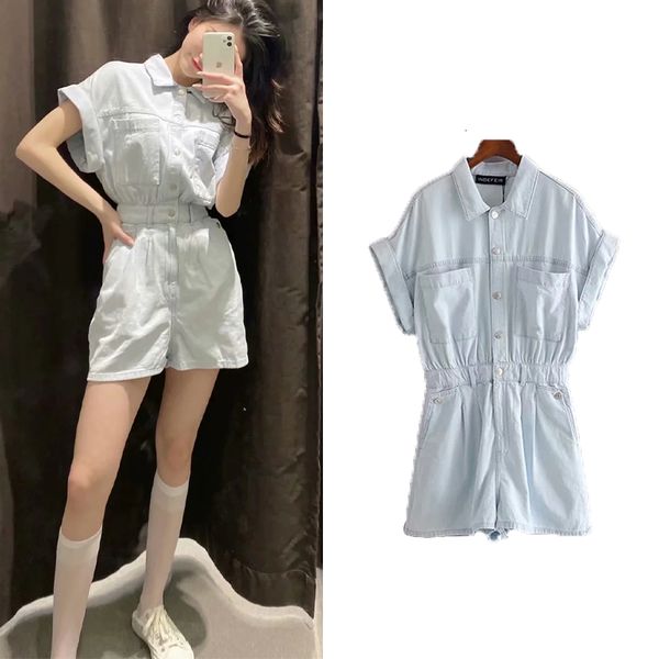 women's jumpsuits & rompers 2021 fashion women's solid color denim strap pants lapel short-sleeve single-breasted decorative jumps, Black;white
women's jumpsuits & rompers 2021 fashion women's solid color denim strap pants lapel short-sleeve single-breasted decorative jumps, Black;white