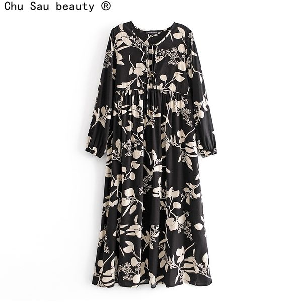 autumn fashion all-match o neck long-sleeved printed black dress women loose long skirt vintage chic 210508, Black;gray
autumn fashion all-match o neck long-sleeved printed black dress women loose long skirt vintage chic 210508, Black;gray