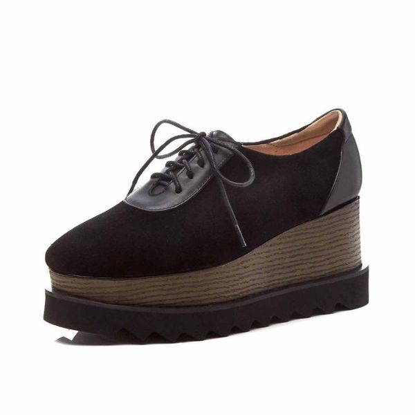 dress shoes sheep suede waterproof platform high fashion wedges heel pumps qulity lace up handmade luxury 05-a, Black
dress shoes sheep suede waterproof platform high fashion wedges heel pumps qulity lace up handmade luxury 05-a, Black