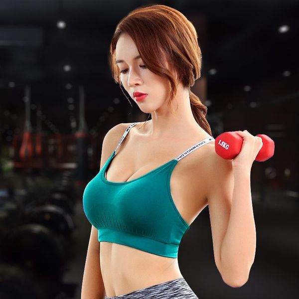 gym clothing sports underwear women's -resistant running yoga fitness vest lettered strap europe and america brassiere sport bra, White;black
gym clothing sports underwear women's -resistant running yoga fitness vest lettered strap europe and america brassiere sport bra, White;black