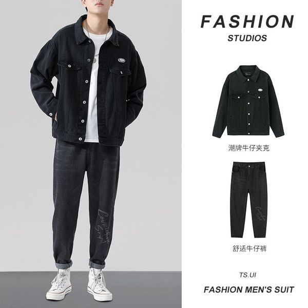 men's tracksuits 21 autumn product suit japanese large size jeans coat loose tide brand trousers; jk115, Gray
men's tracksuits 21 autumn product suit japanese large size jeans coat loose tide brand trousers; jk115, Gray