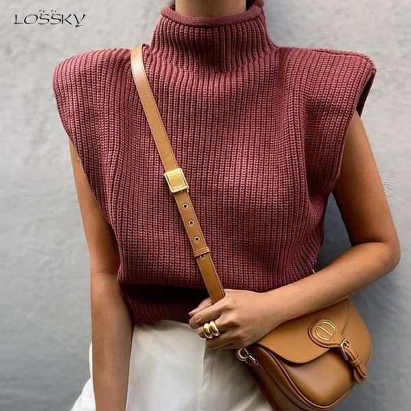 women's sweaters autumn sweater vest shrug black turtleneck ribbed knit pullover jumper with shoulder pad tank for women fashion 2021, White;black
women's sweaters autumn sweater vest shrug black turtleneck ribbed knit pullover jumper with shoulder pad tank for women fashion 2021, White;black