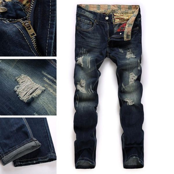 men's jeans slim korean high-waist trousers, summer casual trend thin youth jeans, boys' feet pants, Blue
men's jeans slim korean high-waist trousers, summer casual trend thin youth jeans, boys' feet pants, Blue
