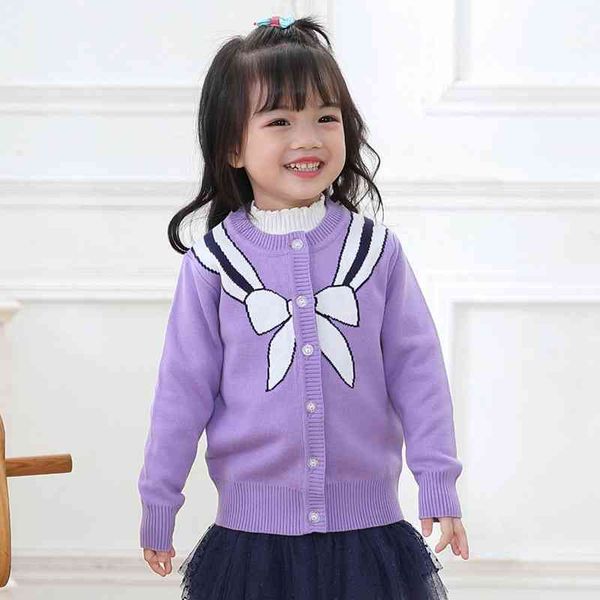 autumn and winter 2021 new girls' coat trend round neck bow navy collar children's sweater cardigan, White
autumn and winter 2021 new girls' coat trend round neck bow navy collar children's sweater cardigan, White