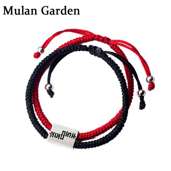 charm bracelets m&g lucky red for women couple black silver color bangles knitted handmade string jewelry, Golden;silver
charm bracelets m&g lucky red for women couple black silver color bangles knitted handmade string jewelry, Golden;silver