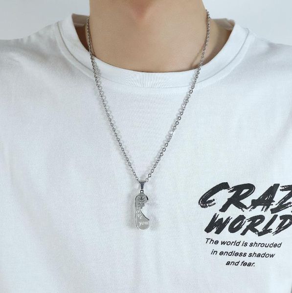 pendant necklaces korean fashion love splicing stainless steel necklace simple titanium letter couple, Silver
pendant necklaces korean fashion love splicing stainless steel necklace simple titanium letter couple, Silver