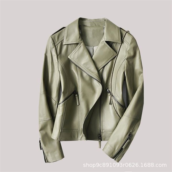 2020 new haining leather clothes women's short motorcycle coat sheep small jacket wear, Black
2020 new haining leather clothes women's short motorcycle coat sheep small jacket wear, Black