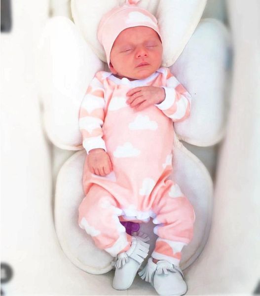 autumn style born baby girls rompers long sleeve cartoon cloud printing jumpsuit+hat infant 2pcs suit toddler outfits clothing sets, White
autumn style born baby girls rompers long sleeve cartoon cloud printing jumpsuit+hat infant 2pcs suit toddler outfits clothing sets, White