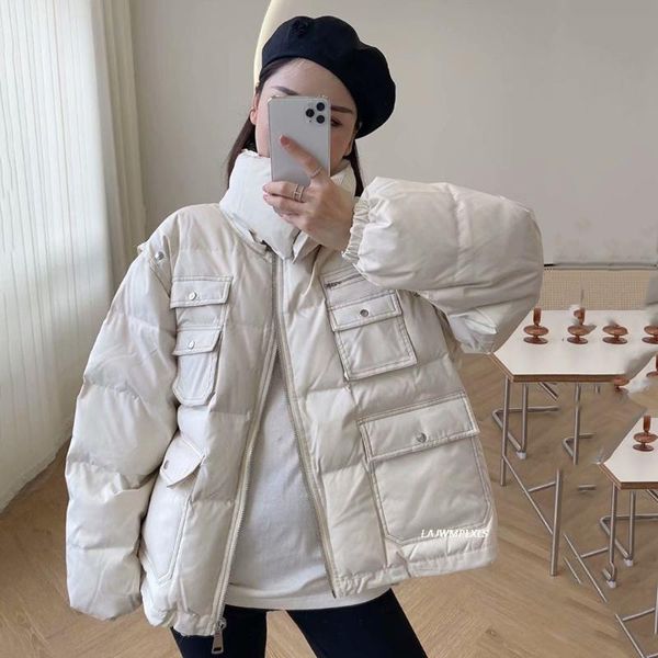 women's down & parkas 2021 winter stand collar bread puffer jacket women loose coat female long sleeve thick warm outerwear, Black
women's down & parkas 2021 winter stand collar bread puffer jacket women loose coat female long sleeve thick warm outerwear, Black
