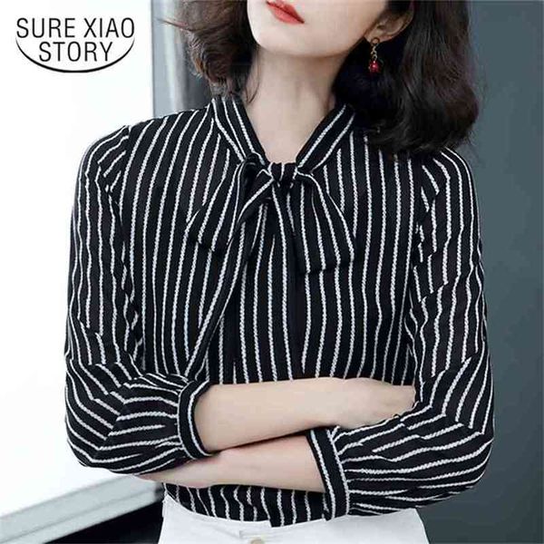 fashion woman blouse striped chiffon shirt plus size women office long sleeve shirts blusa 2057 50 210506, White
fashion woman blouse striped chiffon shirt plus size women office long sleeve shirts blusa 2057 50 210506, White