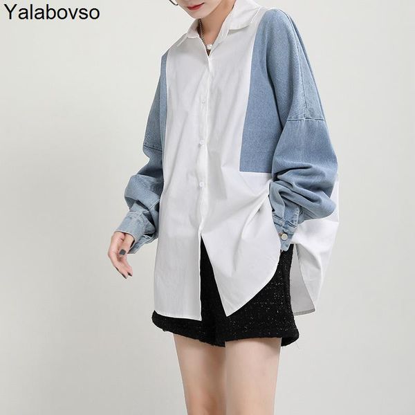 women's blouses & shirts 2021 est outerwear shirt for women color patchwork and single breasted arrivals streetwear tees, White
women's blouses & shirts 2021 est outerwear shirt for women color patchwork and single breasted arrivals streetwear tees, White