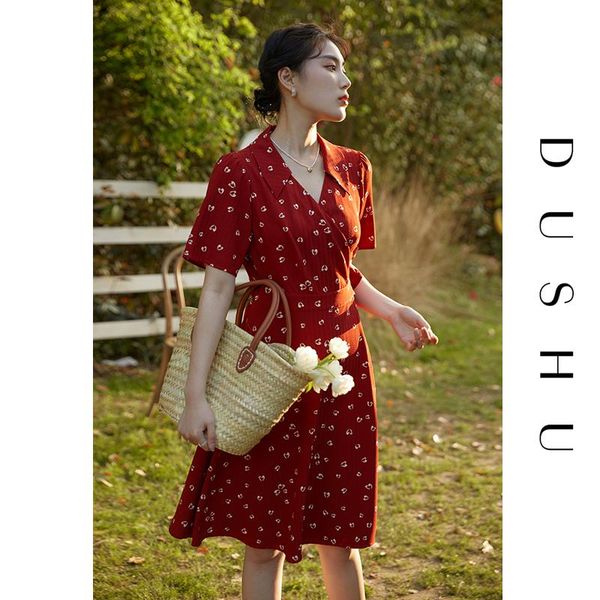 casual dresses dushu plus size office lady a-line women's retro french lapel red dress 2021 summer clothes for women, Black;gray
casual dresses dushu plus size office lady a-line women's retro french lapel red dress 2021 summer clothes for women, Black;gray