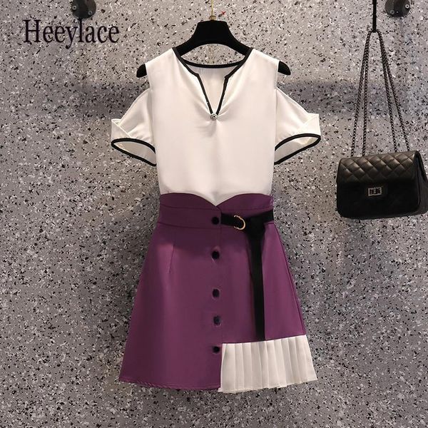 plus size tracksuits office ladies two pieces set for women off the shoulder chiffon and purple patchwork mini skirts sets female suits
plus size tracksuits office ladies two pieces set for women off the shoulder chiffon and purple patchwork mini skirts sets female suits