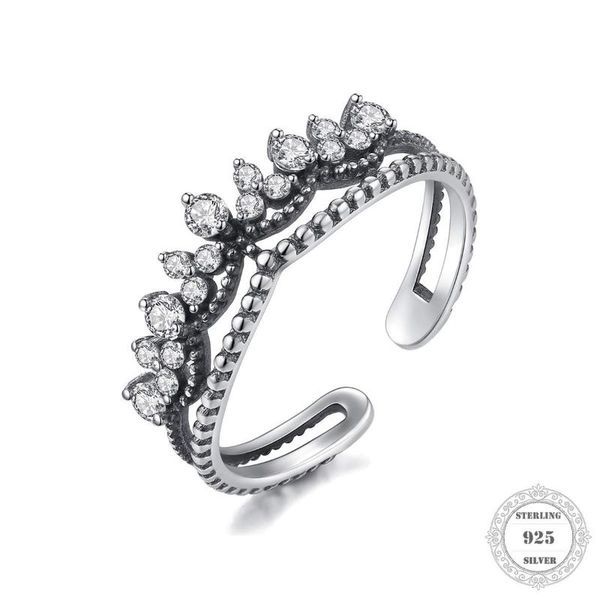 cluster rings genuine 925 sterling silver crown white pave zircon wedding for women minimalist thin circle gem jewelry, Golden;silver
cluster rings genuine 925 sterling silver crown white pave zircon wedding for women minimalist thin circle gem jewelry, Golden;silver