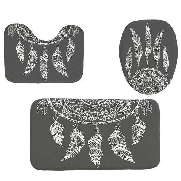 bath accessory set 4pcs home bathroom decor bohemian style feather pattern toilet seat cover mat set+waterproof shower curtain
bath accessory set 4pcs home bathroom decor bohemian style feather pattern toilet seat cover mat set+waterproof shower curtain