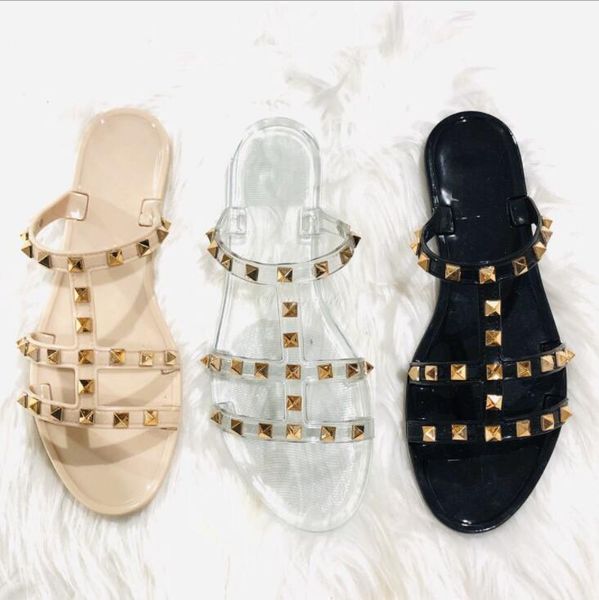 slippers l women's large size candy color pvc rivet beach outdoor wild casual 37-41, Black
slippers l women's large size candy color pvc rivet beach outdoor wild casual 37-41, Black
