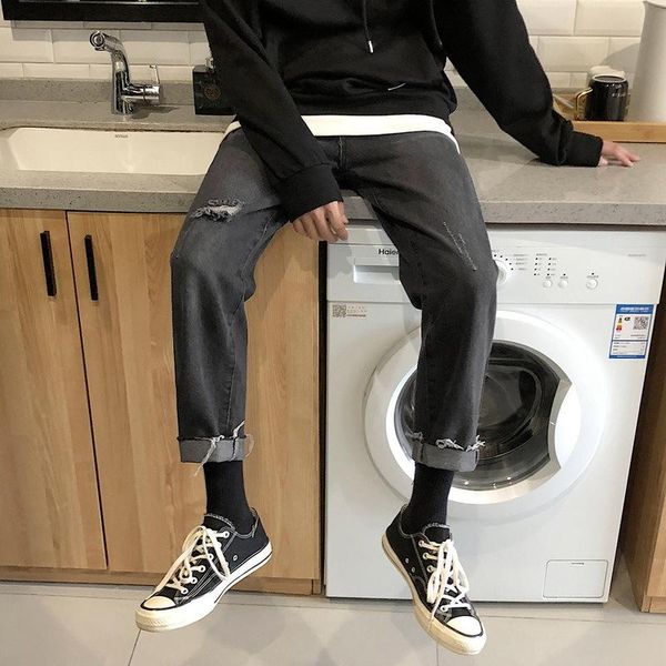 men's jeans autumn and winter pear-shaped figure huge cover thin radish pants double buckle fake frayed velvet high-waisted loose harem, Blue
men's jeans autumn and winter pear-shaped figure huge cover thin radish pants double buckle fake frayed velvet high-waisted loose harem, Blue