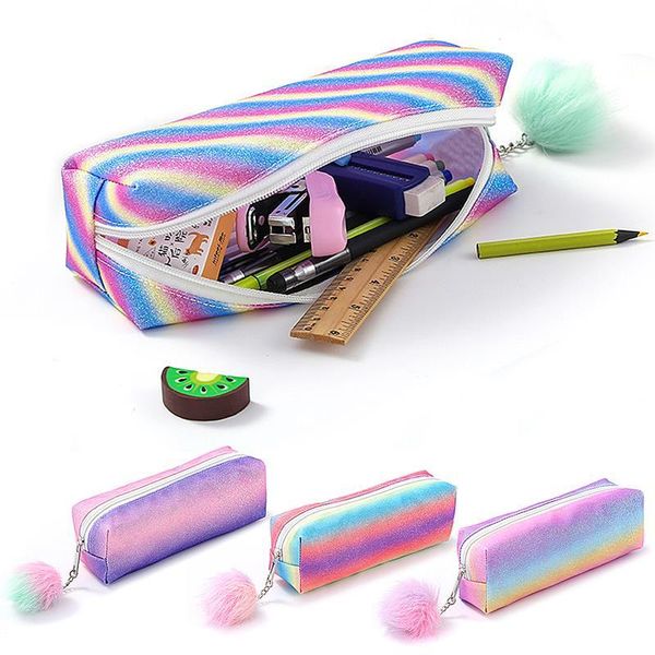 storage bags 1 pcs kawaii creative pencil case glitter rainbow gradient color cute girl plush student simple bag
storage bags 1 pcs kawaii creative pencil case glitter rainbow gradient color cute girl plush student simple bag