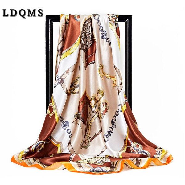 silk scarf women fashion carriage chain design satin large square scarves lady twill shawl bandana 90*90, Blue;gray
silk scarf women fashion carriage chain design satin large square scarves lady twill shawl bandana 90*90, Blue;gray