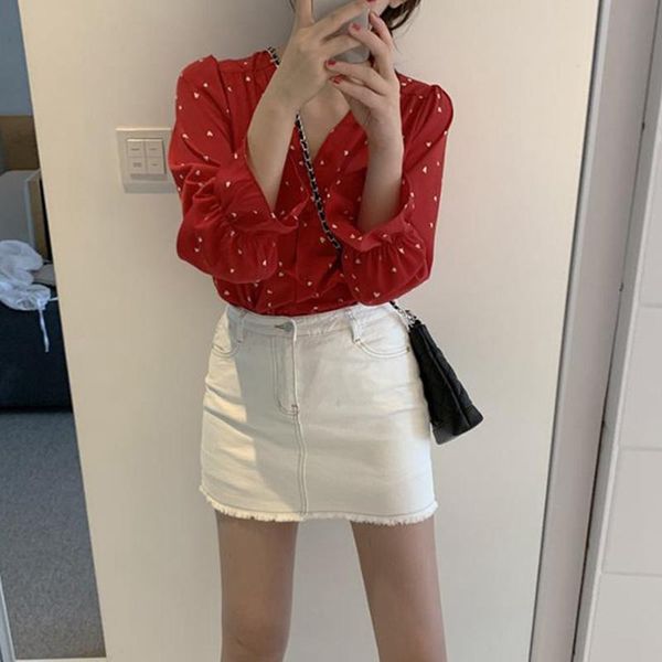 women's t-shirt women heart print long sleeve shirt fashion v-neck button for work school casual wear 2021, White
women's t-shirt women heart print long sleeve shirt fashion v-neck button for work school casual wear 2021, White