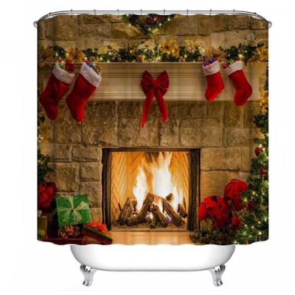 shower curtains christmas curtain set 3d digital printing waterproof polyester series fireplace bathroom decoration 2021
shower curtains christmas curtain set 3d digital printing waterproof polyester series fireplace bathroom decoration 2021