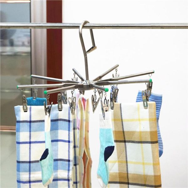 hangers & racks 16 clips stainless steel foldable clothing rack laundry clothes hanger rotatable drying for bra socks underware clothespin
hangers & racks 16 clips stainless steel foldable clothing rack laundry clothes hanger rotatable drying for bra socks underware clothespin