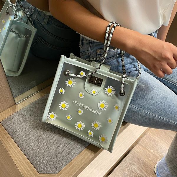evening bags creative design transparent pvc handbag classic texture chic daisy flower clutch totes pu shoulder bag composite women
evening bags creative design transparent pvc handbag classic texture chic daisy flower clutch totes pu shoulder bag composite women