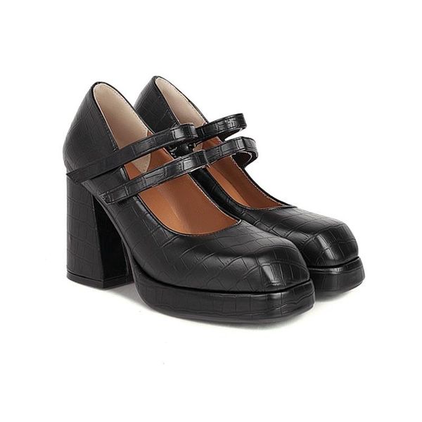 chunky high heel fashion square toe mary jane platform women ankle strap pumps woman patent leather shoes plus size 32-48 1498 dress, Black
chunky high heel fashion square toe mary jane platform women ankle strap pumps woman patent leather shoes plus size 32-48 1498 dress, Black