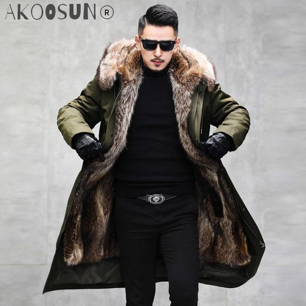 men's leather & faux akoosun 2021 clothing winter jacket men long parka real raccoon fur coat 100% sleeves 5xl coats chaqueta lxr807, Black
men's leather & faux akoosun 2021 clothing winter jacket men long parka real raccoon fur coat 100% sleeves 5xl coats chaqueta lxr807, Black