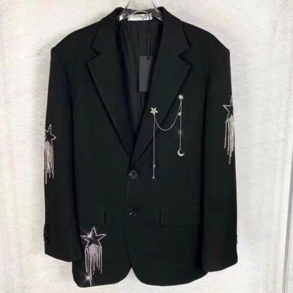 spring 2021 heavy industry tassel diamond chain blazer women fashionable temperament small suit women's suits & blazers, White;black
spring 2021 heavy industry tassel diamond chain blazer women fashionable temperament small suit women's suits & blazers, White;black