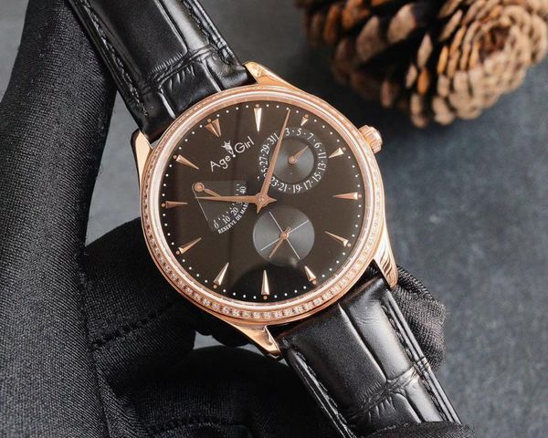 wristwatches men diamond bezel rose gold automatic mechanical multi-function stainless steel black leather watch sapphire, Slivery;brown
wristwatches men diamond bezel rose gold automatic mechanical multi-function stainless steel black leather watch sapphire, Slivery;brown
