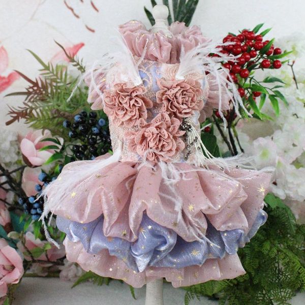 pet dog dress lace embroidered short style princess wedding three-dimensional flower adorn feather for small dogs skirt apparel
pet dog dress lace embroidered short style princess wedding three-dimensional flower adorn feather for small dogs skirt apparel