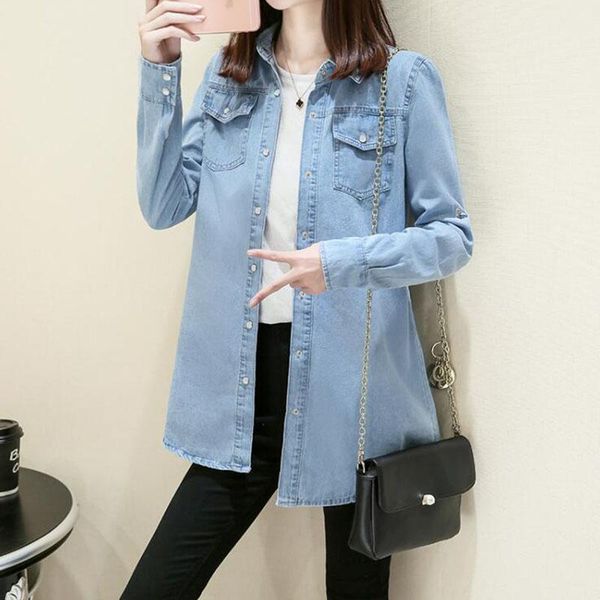 women's denim jacket 2021 spring autumn long-sleeved casual shirt large size 3xl jeans coat female manteau femme c111 jackets, Black;brown
women's denim jacket 2021 spring autumn long-sleeved casual shirt large size 3xl jeans coat female manteau femme c111 jackets, Black;brown
