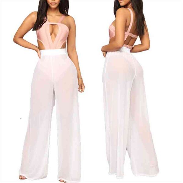 womens beach mesh sheer see through bikini cover ups swimwear transparent long pant trousers, White;black
womens beach mesh sheer see through bikini cover ups swimwear transparent long pant trousers, White;black