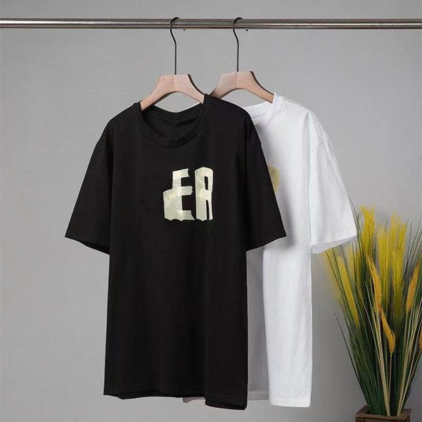 spring and summer new rubber stripe letter 21s printed cotton round neck short sleeve t-shirt for lovers, Gray
spring and summer new rubber stripe letter 21s printed cotton round neck short sleeve t-shirt for lovers, Gray