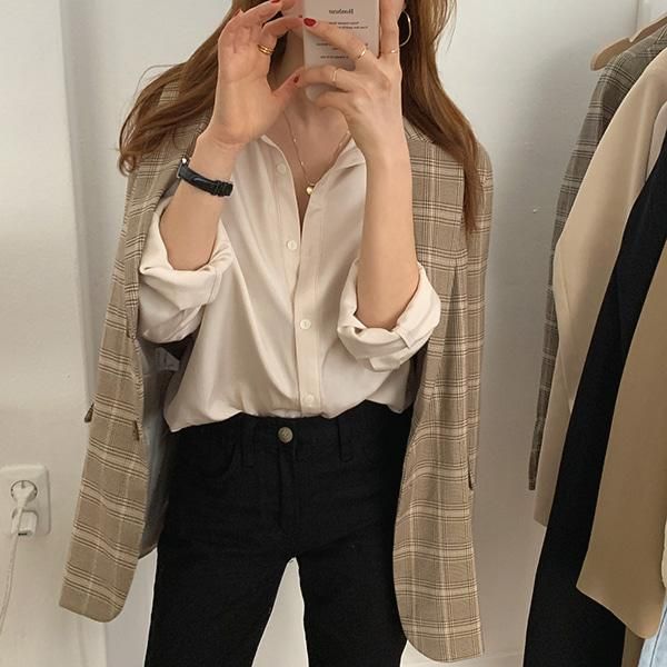 women's jackets casual retro plaid single-breasted women blazer office ladies suit jacket female outwear blaser coat st164, Black;brown
women's jackets casual retro plaid single-breasted women blazer office ladies suit jacket female outwear blaser coat st164, Black;brown