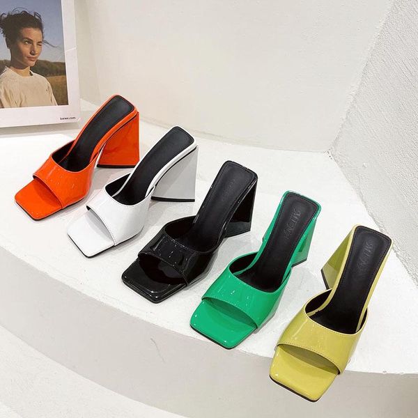 slippers 2021 green trendy sandals women's slides open toe orange ladies party mules shoes women high heels pumps, Black
slippers 2021 green trendy sandals women's slides open toe orange ladies party mules shoes women high heels pumps, Black