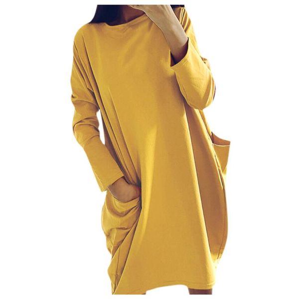 dress plus size women long sleeve pockets tunic ladies loose pullover blouse autumn vintage casual vestido maternity dresses, White
dress plus size women long sleeve pockets tunic ladies loose pullover blouse autumn vintage casual vestido maternity dresses, White