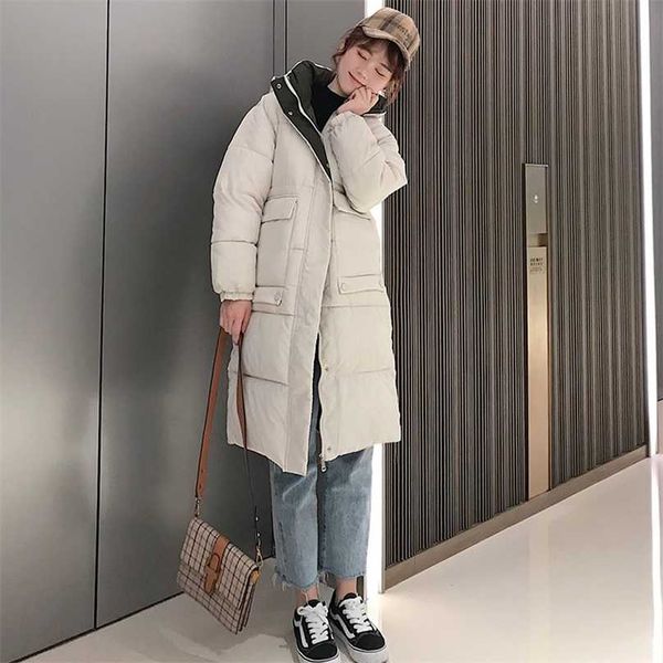 women's winter parka hooded ladies coat long coats oversize colour jacket mid-long women winter thick 211018, Black
women's winter parka hooded ladies coat long coats oversize colour jacket mid-long women winter thick 211018, Black