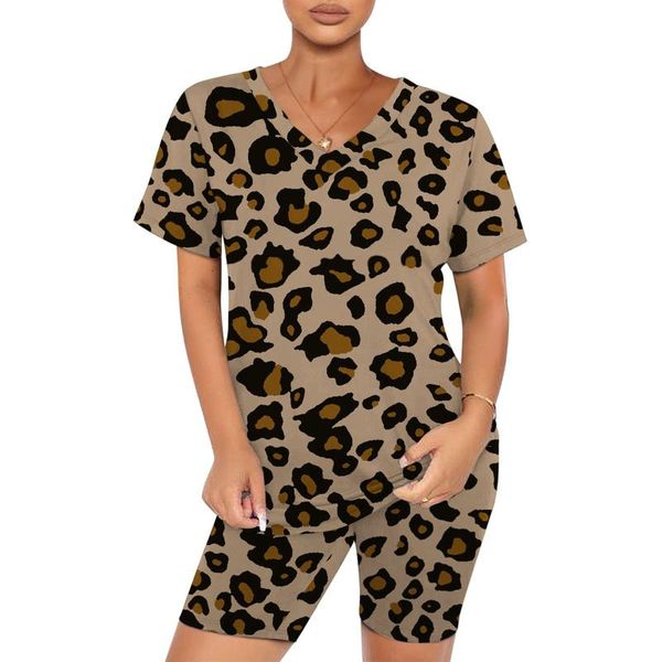 women summer high waist short set femme non-positioning leopard print casual short-sleeved shorts sports suit streetwear #yg women's tr, Gray
women summer high waist short set femme non-positioning leopard print casual short-sleeved shorts sports suit streetwear #yg women's tr, Gray